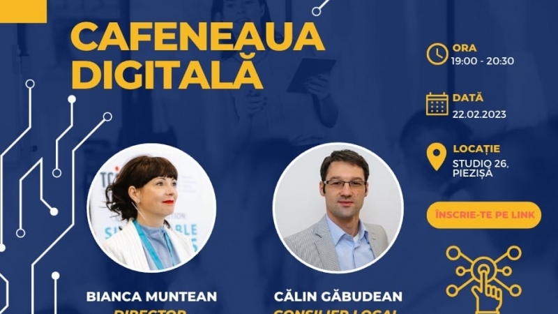 TNL Cluj-Napoca organizează în data de 22 februarie evenimentul „Cafeneaua Digitală”, care va avea loc la Studio 26 (str. Piezișă) începând cu ora 19:00!