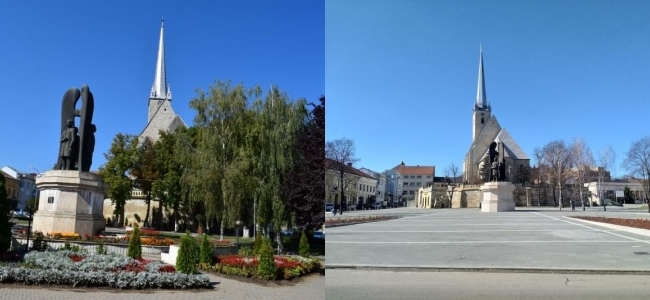 DEJ | Parcul Mic din Dej - înainte și după „reabilitare”. Mai este parc sau a devenit doar o piață?