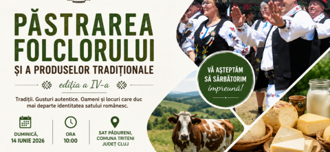 „O zi în inima satului românesc - Ferma lui Nagy găzduiește cea de-a IV-a ediție a sărbătorii tradițiilor autentice”.