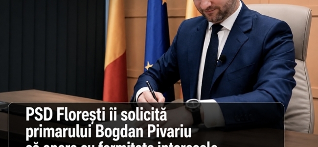 PSD Florești îi solicită primarului Bogdan Pivariu să apere cu fermitate interesele comunității și să ceară o distribuire echitabilă a responsabilităților în cadrul zonei metropolitane.